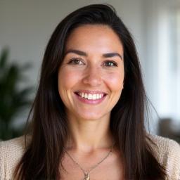 Retrato de Marta Costa, designer e estrategista, sorrindo e a olhar para a câmara.